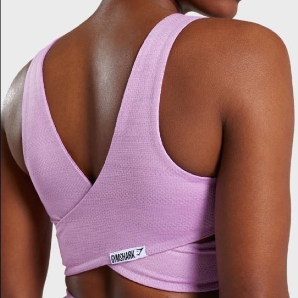 NEW Gymshark True Texture Sports Bra, Pink, size S - Picture 2 of 6